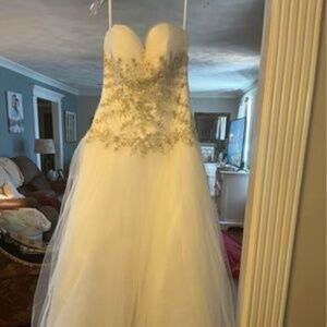 White wedding dress with sequences size 12